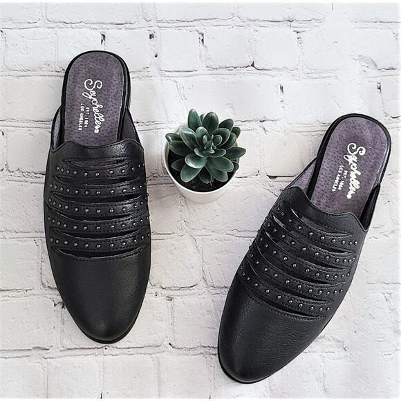 Seychelles Shoes - NWT Seychelles Leather Studs Embellished Cut Out Comfort Shoes Slip-on Mules